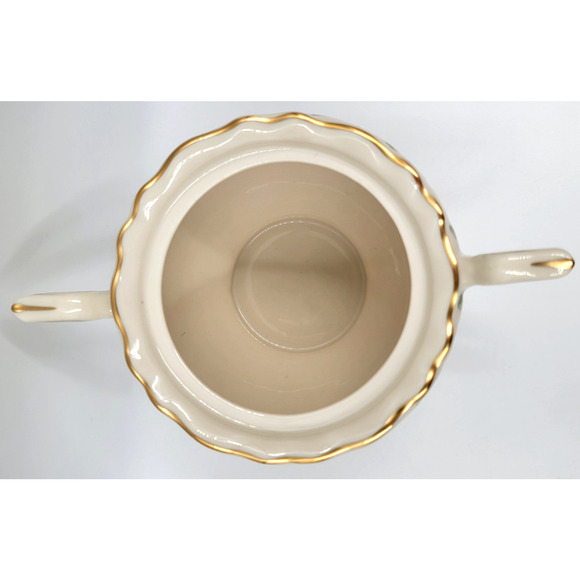 Syracuse Federal Shape Pendleton Sugar Bowl Gold Trim 1949 - 1966 - No Lid - Picture 7 of 8